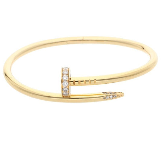 Cartier Old Shape Juste UN CLOU Bracelet DIA 18K Yellow Gold Juste Un Clou Half