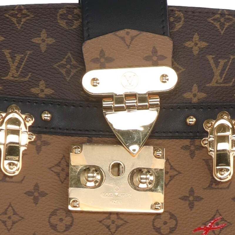 Louis Vuitton M43596 Trunk Clutch Monogram Reverse Shoulder Bag Women