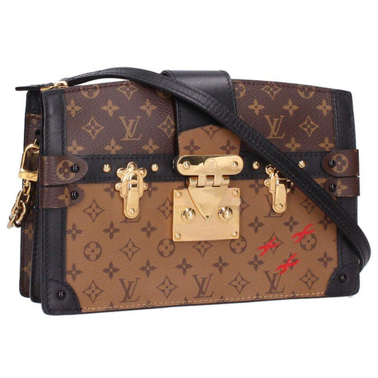 Louis Vuitton M43596 Trunk Clutch Monogram Reverse Shoulder Bag Women