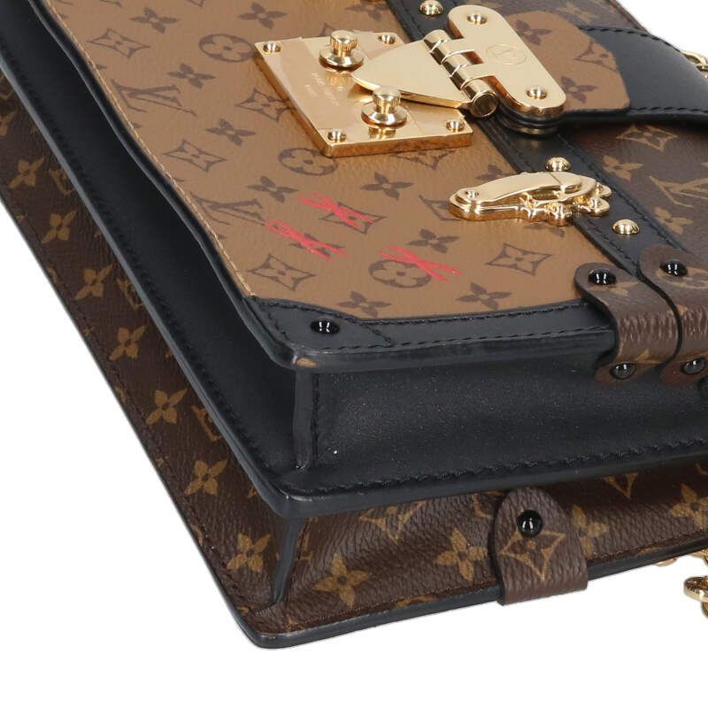 Louis Vuitton M43596 Trunk Clutch Monogram Reverse Shoulder Bag Women