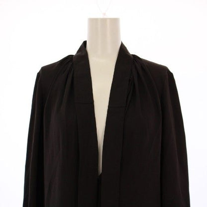 Gucci Dress Knee Length Long Sleeves Silk 38 Charcoal Gray 113925 Zf043 BM