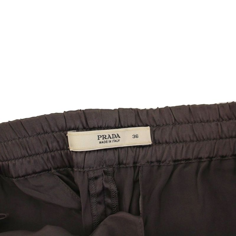 Prada Shorts Half Pants Silk 36 Gray YM