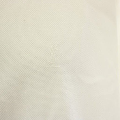 Saint Laurent Paris Polo Shirt Short Sleeves Cassandra Embroidery M White