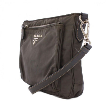 Prada Shoulder Bag Nylon Gray Bm-oh