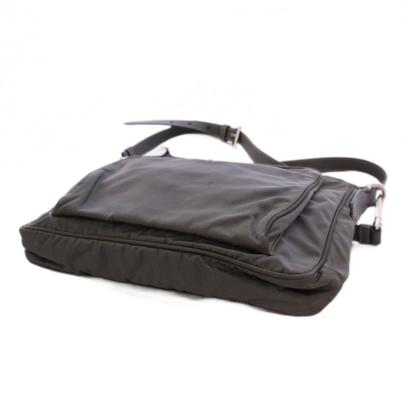 Prada Shoulder Bag Nylon Gray Bm-oh