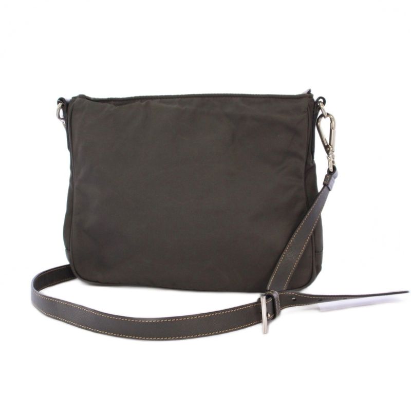 Prada Shoulder Bag Nylon Gray Bm-oh