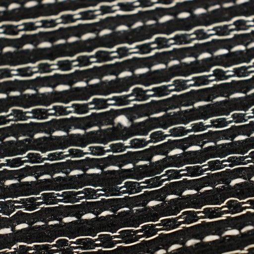 Chanel 03A Skirt Knee-length Trapeze Tweed Tulle Coco Mark Striped Dotted Hemp