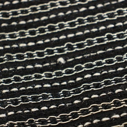 Chanel 03A Skirt Knee-length Trapeze Tweed Tulle Coco Mark Striped Dotted Hemp