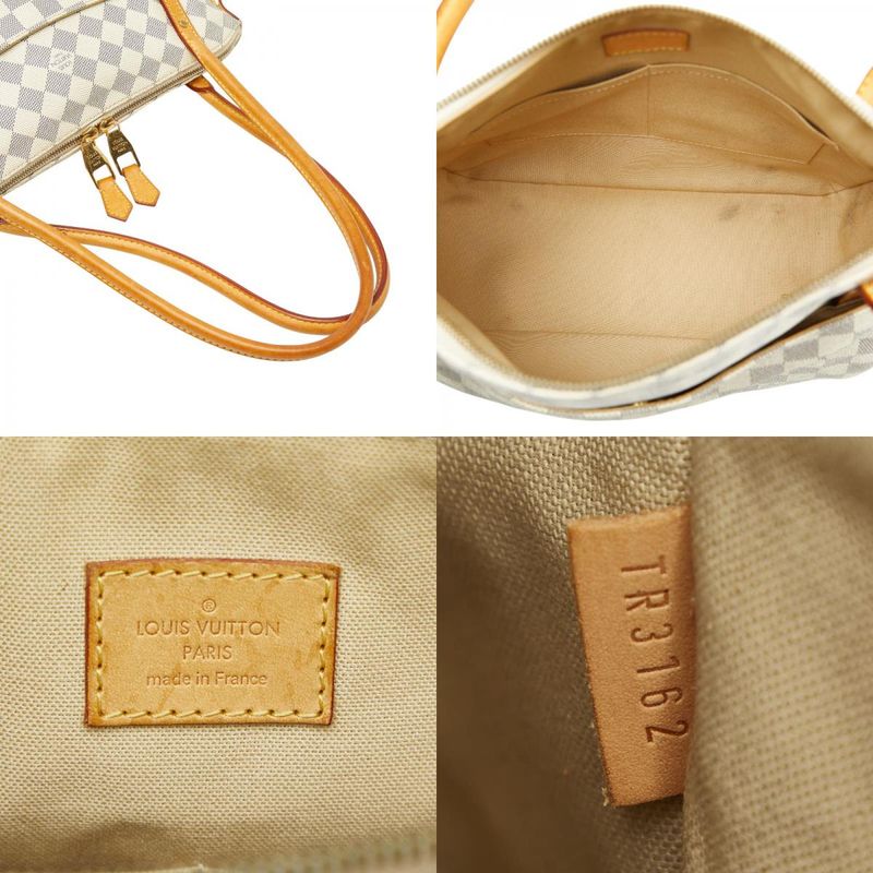 Louis Vuitton Damier Azure Figelli PM Shoulder Bag Tote Bag N41176 White PVC