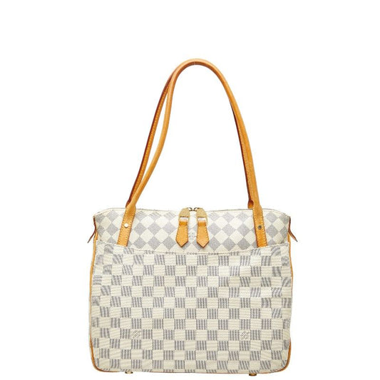 Louis Vuitton Damier Azure Figelli PM Shoulder Bag Tote Bag N41176 White PVC