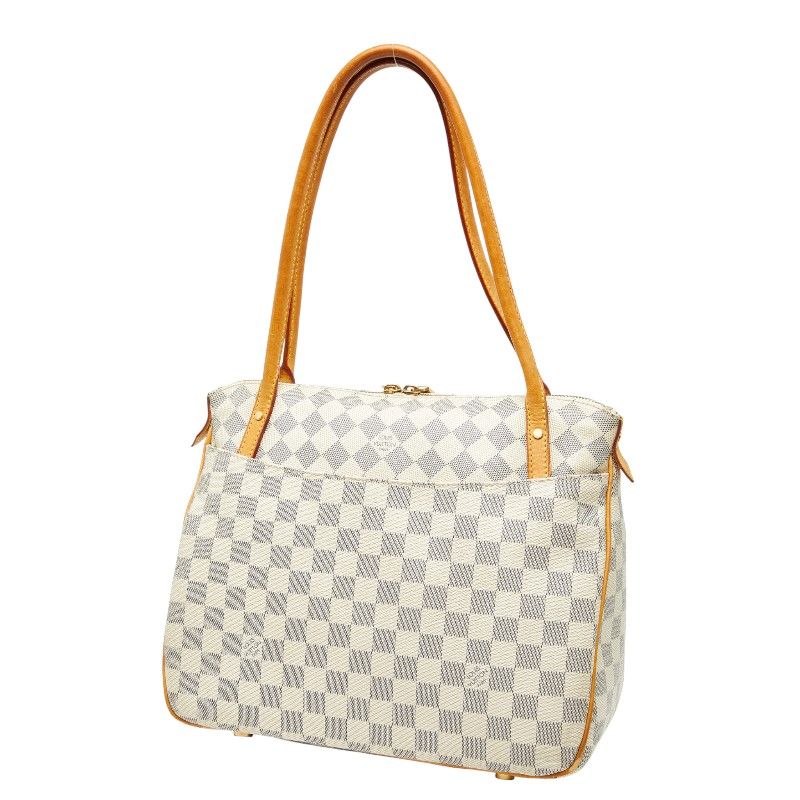 Louis Vuitton Damier Azure Figelli PM Shoulder Bag Tote Bag N41176 White PVC