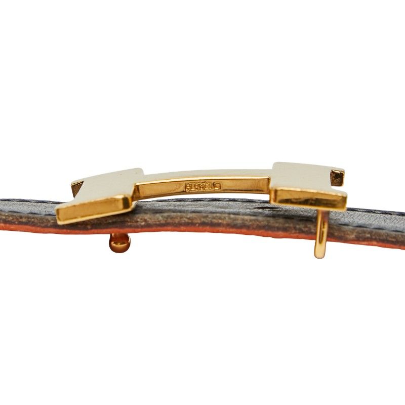 Hermes Constance H Belt Reversible Belt Size: 75 Black Brown Box Calf Togo