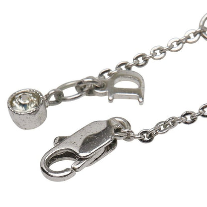 Dior Ribbon Motif Rhinestone Silver Metal Women's Dior