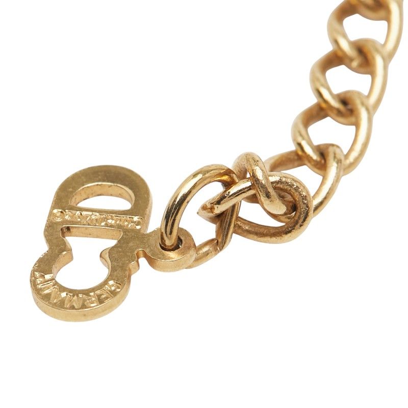 Dior Heart Motif Rhinestone Gold Plated Women's Dior