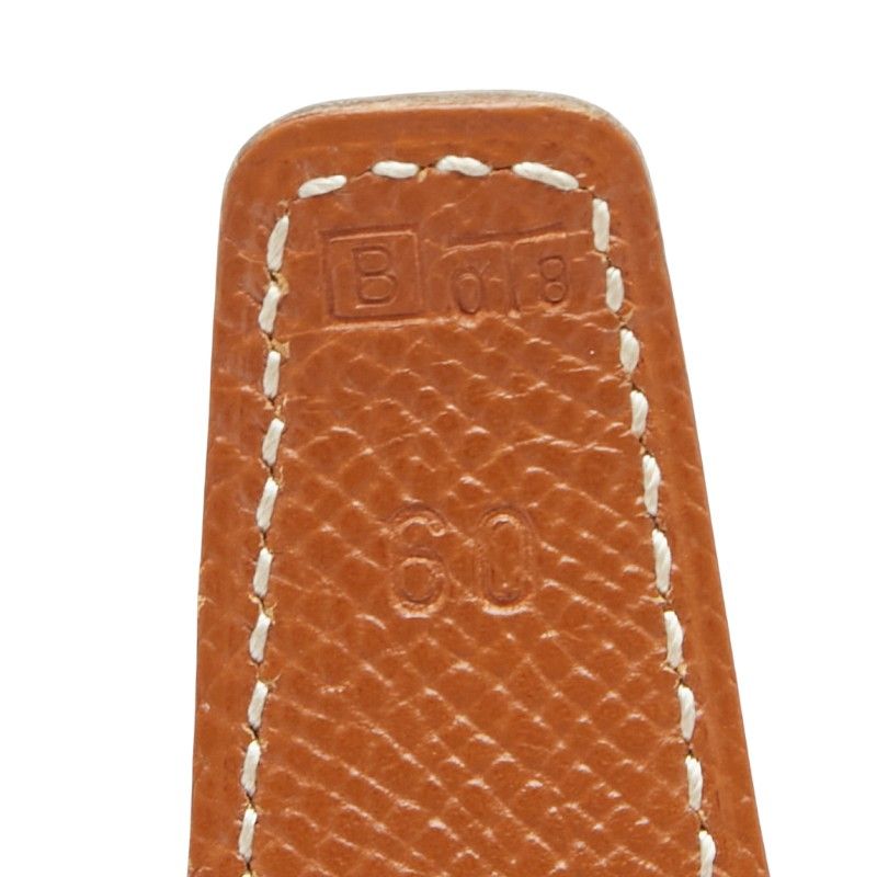 Hermes Constance H Belt Reversible Belt Size: 60 Black Brown Box Calf Courchevel