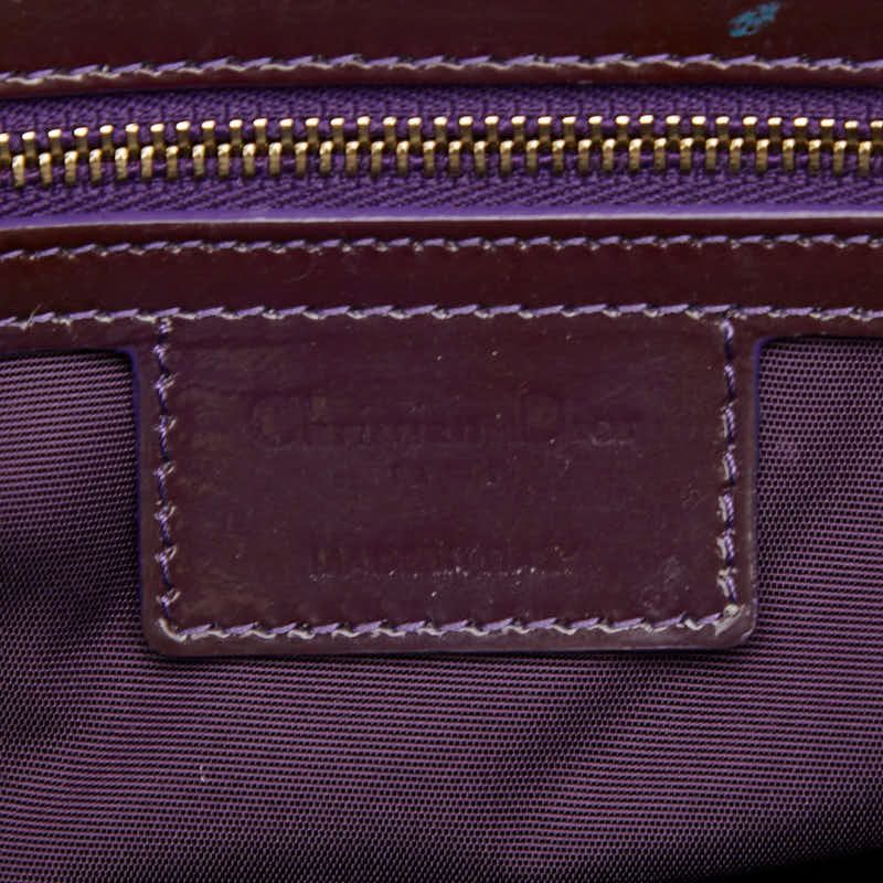 Christian Dior Cannage Lady Dior Purple Patent Leather Women Christian Dior