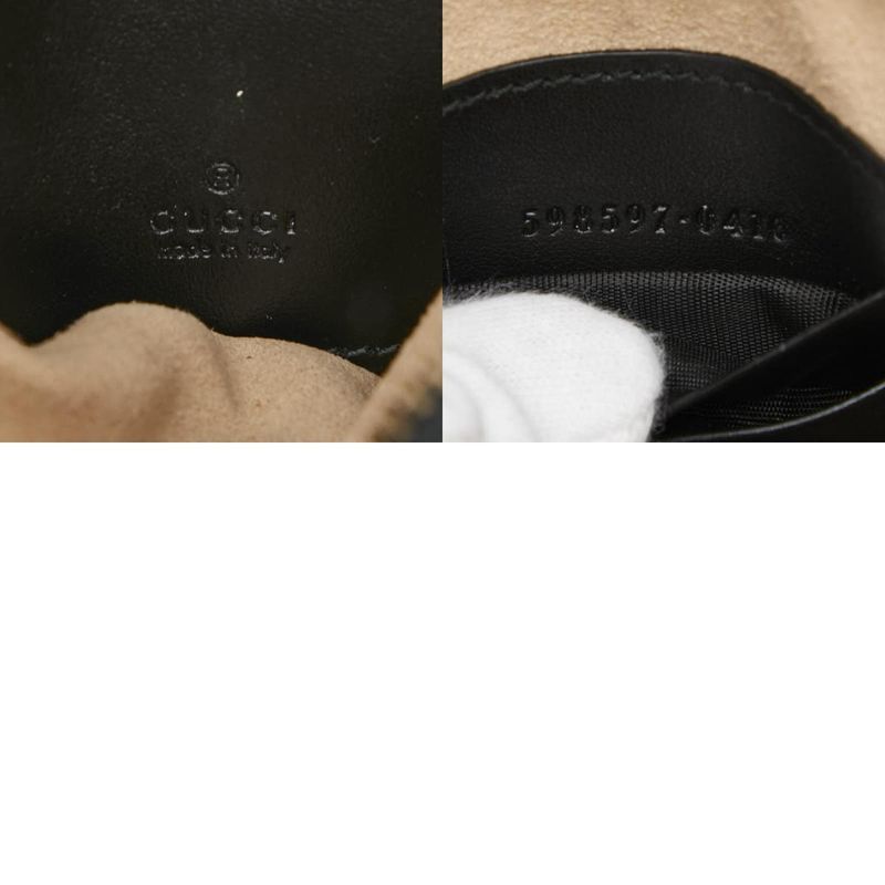 Gucci GG Marmont Chain Mini Shoulder Bag 598597 Black Leather Women's Gucci