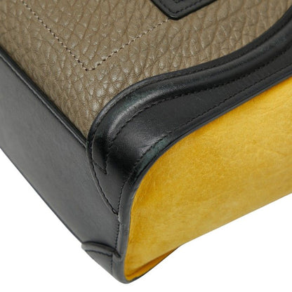 Celine Luggage Nano Shopper Tricolor Handbag Shoulder Bag 2WAY Beige Multicolor