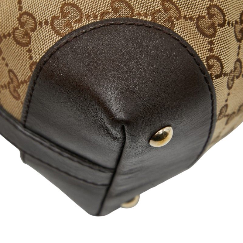 Gucci GG Canvas Sherry Line Handbag Shoulder Bag 2WAY 257341 Beige Multicolor