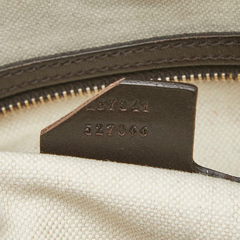 Gucci GG Canvas Sherry Line Handbag Shoulder Bag 2WAY 257341 Beige Multicolor