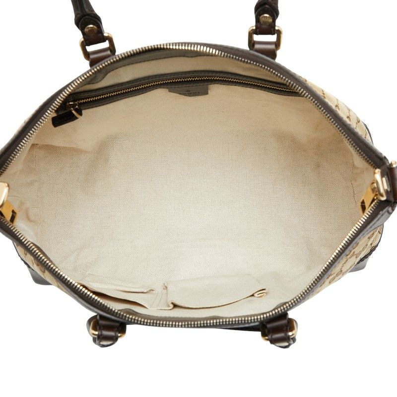 Gucci GG Canvas Sherry Line Handbag Shoulder Bag 2WAY 257341 Beige Multicolor