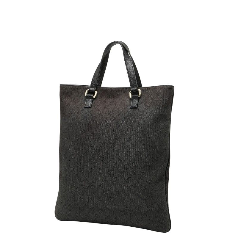 Gucci GG Canvas Tote Shoulder Bag 272347 Black Canvas Leather Women's Gucci
