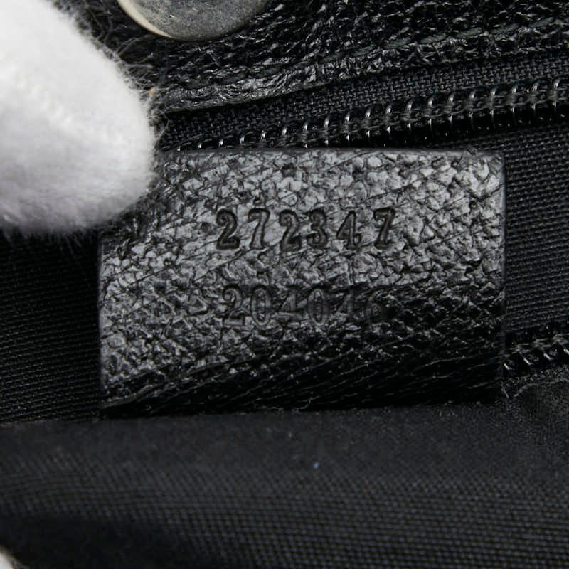 Gucci GG Canvas Tote Shoulder Bag 272347 Black Canvas Leather Women's Gucci