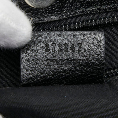 Gucci GG Canvas Tote Shoulder Bag 272347 Black Canvas Leather Women's Gucci