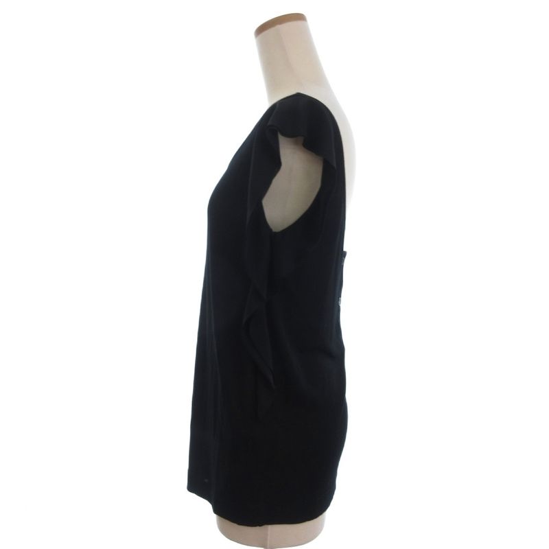 Fendi Cut And Sewn Sleeveless None Fabric Back Button 38 Black Made In Italy