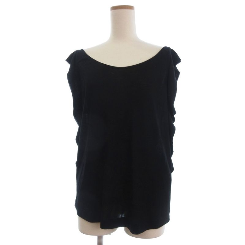 Fendi Cut And Sewn Sleeveless None Fabric Back Button 38 Black Made In Italy