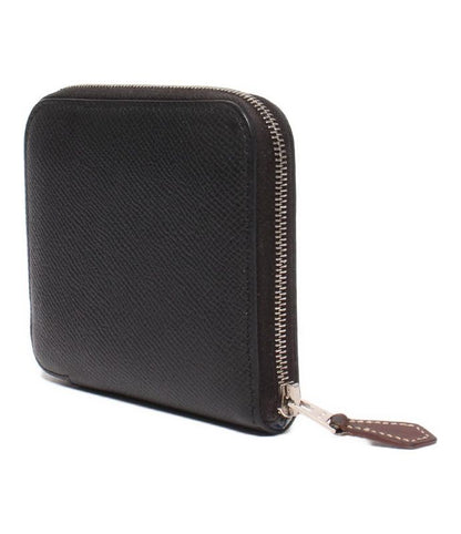 Hermes Round Zipper Wallet Engraved D Silver Hardware Azap Compact Silk Quinn