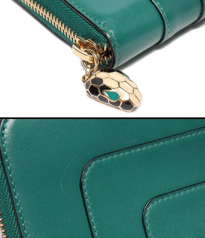 Bulgari Round Zipper Long Wallet Serpenti Forever Women Bvlgari