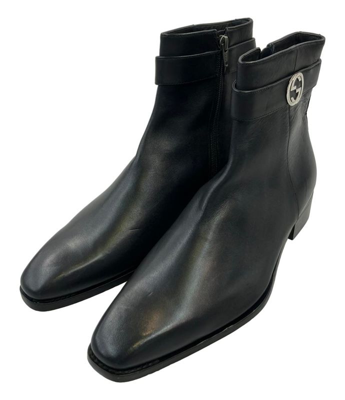 Gucci Short Boots Side Zip Men's SIZE 40 1/2 (25.5cm (10.04in)) Gucci
