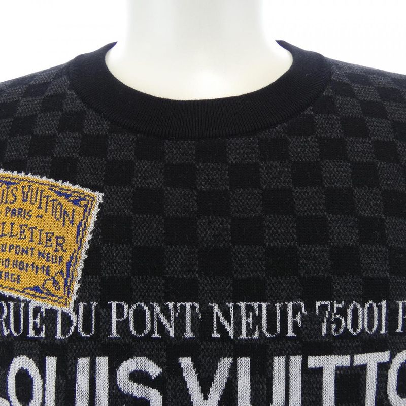 Louis Vuitton Damier Short Sleeve Signature Crew Neck Htn10wuqh Knit