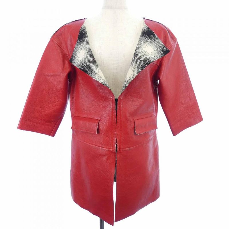 Chanel P45898c00209 Leather Coat