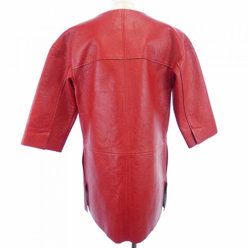 Chanel P45898c00209 Leather Coat