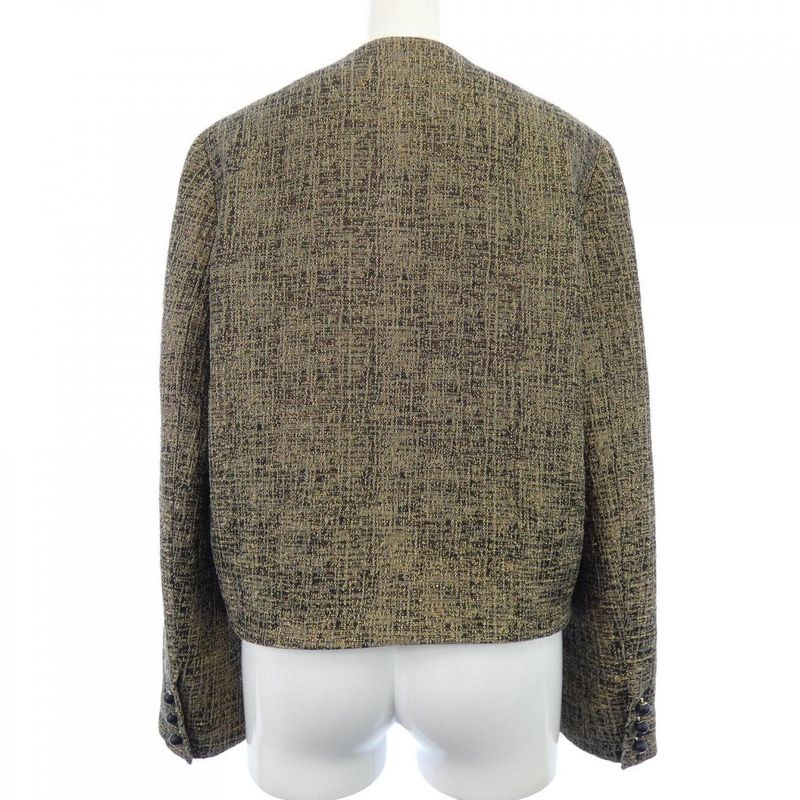 Christian DIOR CD Button 421v54a5450 Collarless Jacket