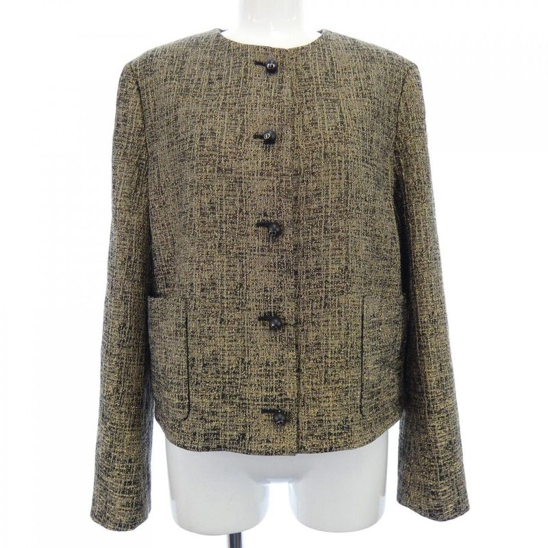 Christian DIOR CD Button 421v54a5450 Collarless Jacket