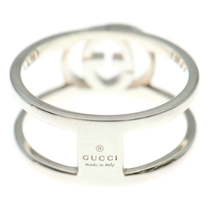 Gucci Interlocking G Wide Ring Silver