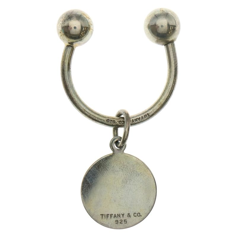 Tiffany & Co Return To Round Plate Key Ring Key Holder Silver