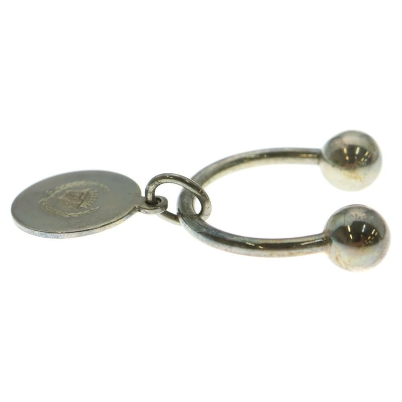 Tiffany & Co Return To Round Plate Key Ring Key Holder Silver
