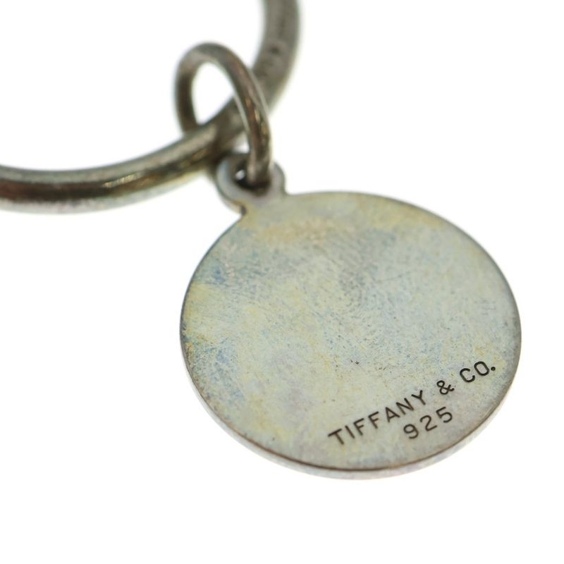 Tiffany & Co Return To Round Plate Key Ring Key Holder Silver
