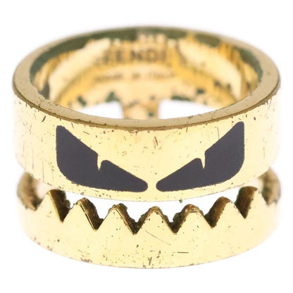 Fendi Monster Design Ring Gold
