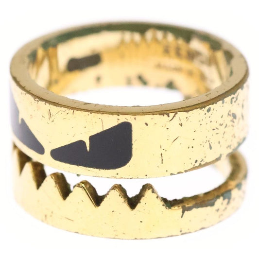 Fendi Monster Design Ring Gold