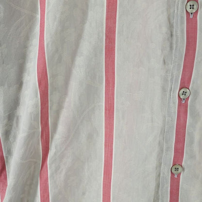 YVES Saint Laurent 90s Striped Right Pocket Cotton Long Sleeve Shirt Red/gray