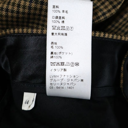 Celine Check Wool Bootcut Long Pants Brown 2p613871h