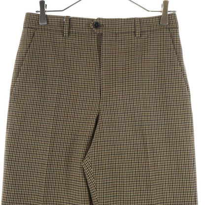 Celine Check Wool Bootcut Long Pants Brown 2p613871h