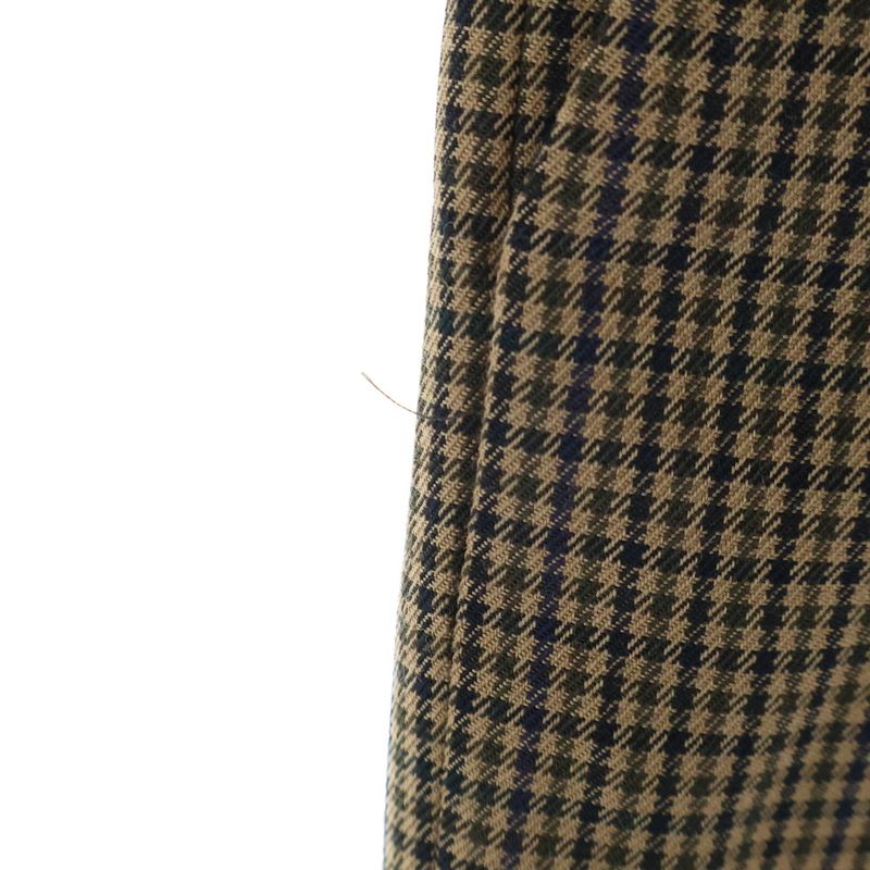 Celine Check Wool Bootcut Long Pants Brown 2p613871h
