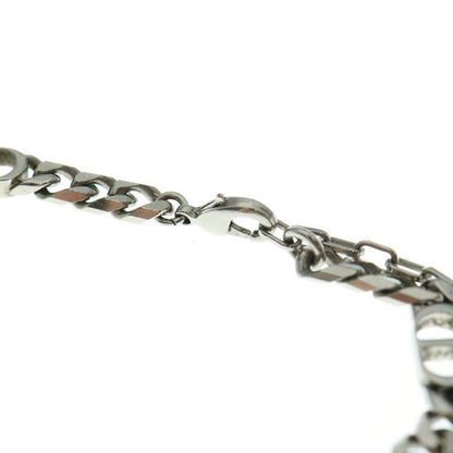 Christian Dior CD Icon Chain CD Logo Chain Link Necklace Silver N1574hommt