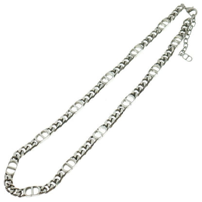 Christian Dior CD Icon Chain CD Logo Chain Link Necklace Silver N1574hommt